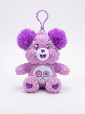 Care Bears 2026 Purple Hearts Mini Clip Plush Keychain — New w/ Tag
